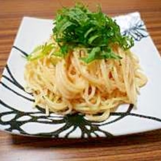 大葉ですっきり！明太子パスタ。